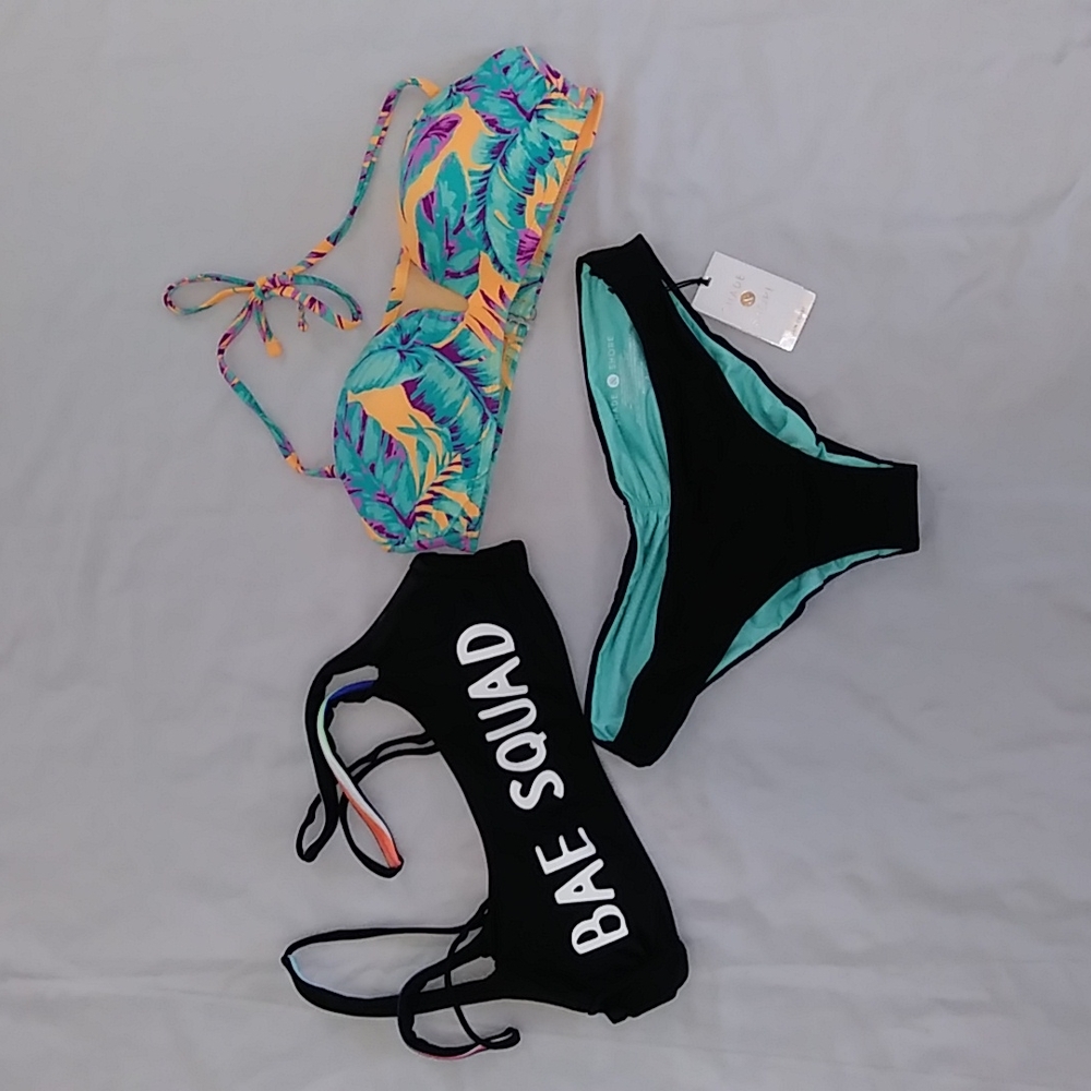 Shade & Shore Bikini Bottom w/ 2 NB Tops